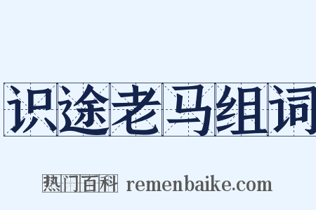 识途老马组词是什么意思的图片